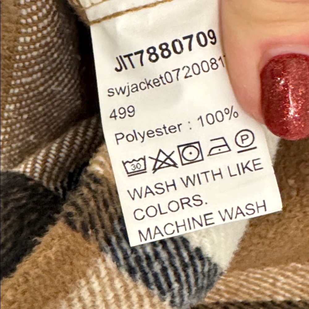 SHEIN Plaid Cropped Jacket Light Weight Size Small Like New! - Picture 5 of 5